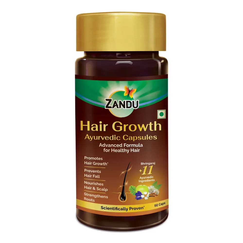 Zandu Hair Growth Capsules with DHT Blocker