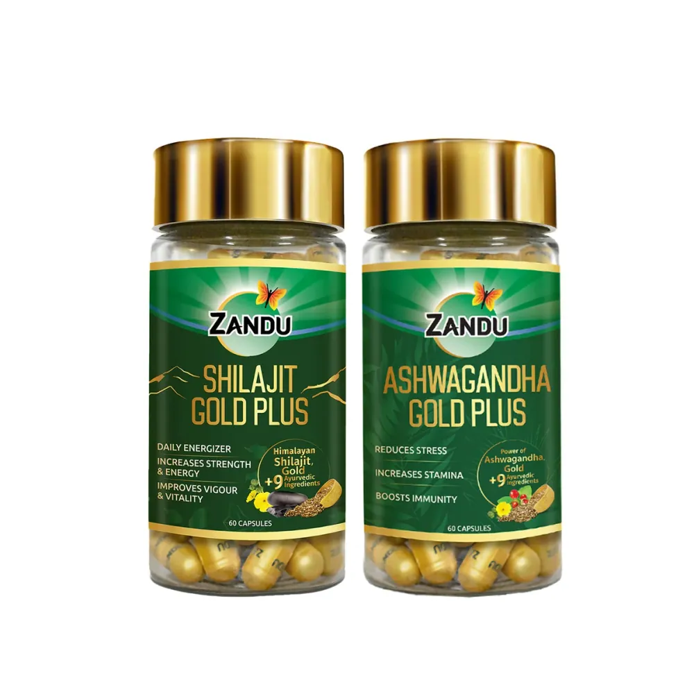 Zandu Sheelajet Gold Plus + Ashwagandha Gold Plus Combo